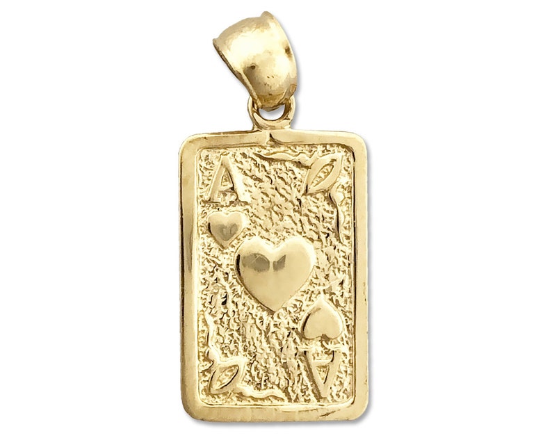 14K Gold Ace of Hearts Playing Cards Charm