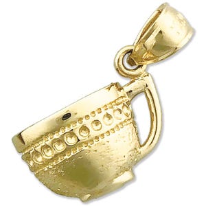 14K Gold Coffee Mug Charm image 1
