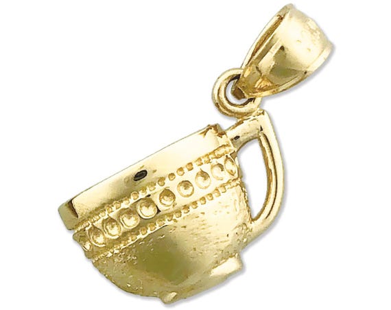 14K Gold Coffee Mug Charm