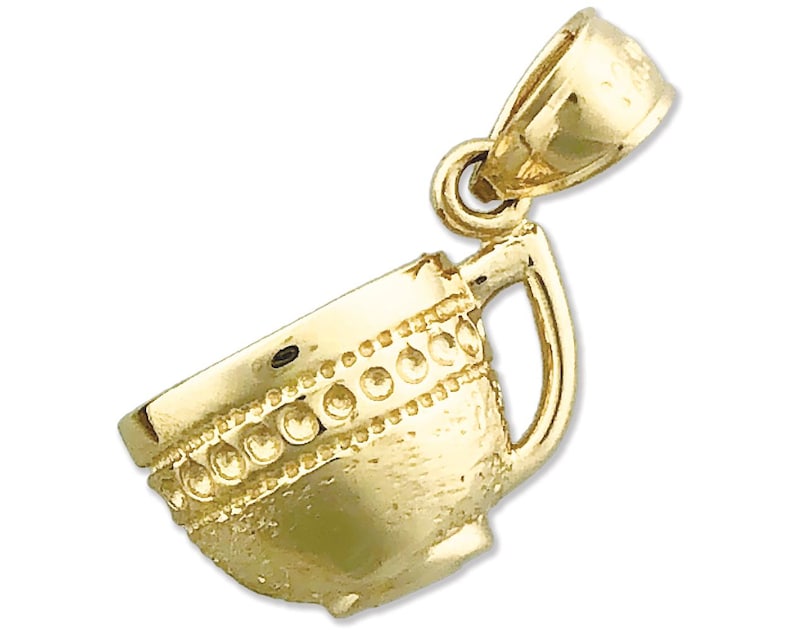 14K Gold Coffee Mug Charm image 1