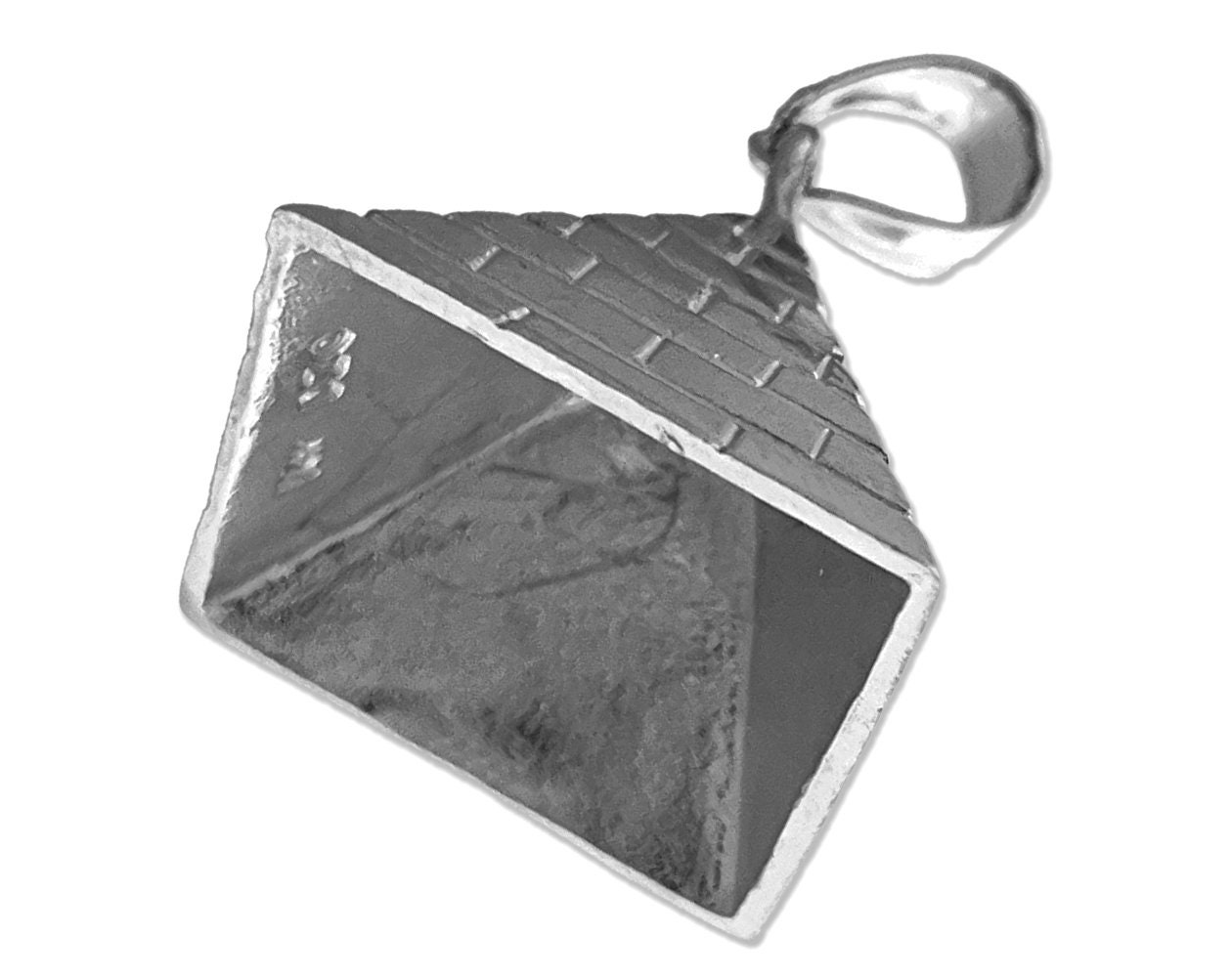 Details about   Rhodium Plated 925 Sterling Silver 30MM Egyptian Pyramid Charm Pendant 
