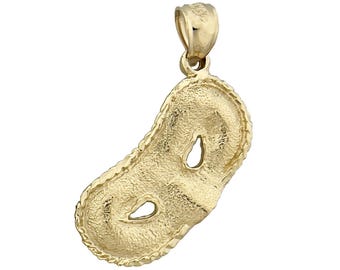 14K Gold Masquerade Face Mask Pendant