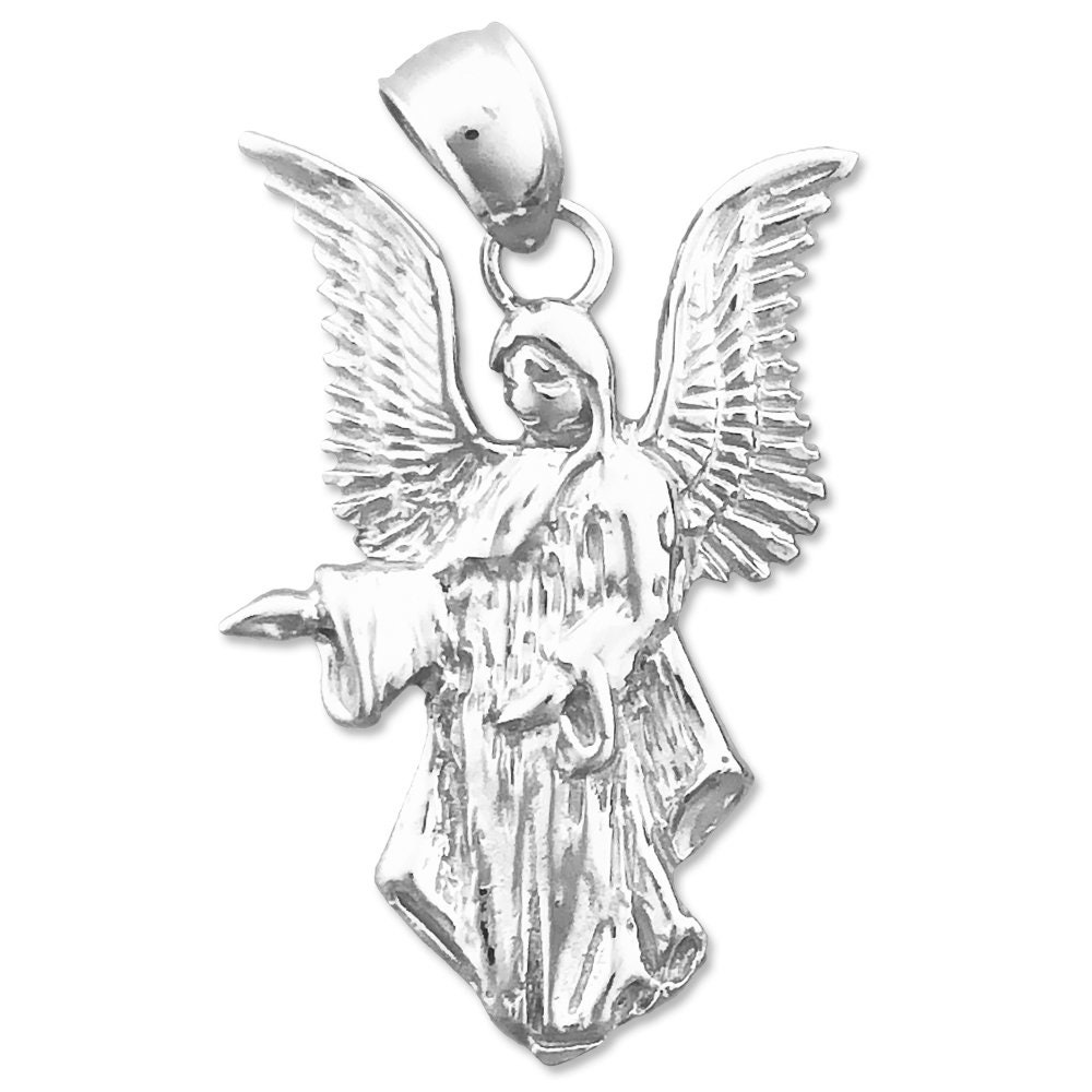 Rhodium Plated 925 Sterling Silver Cupid Angel Charm Rhodium Plated 925 Sterling Silver Cupid Angel Charm