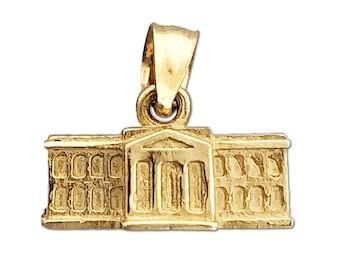 14K Gold 3D Washington DC White House Charm