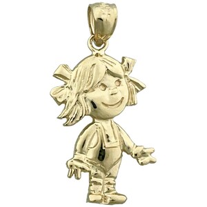 14K Gold Mädchen Charm