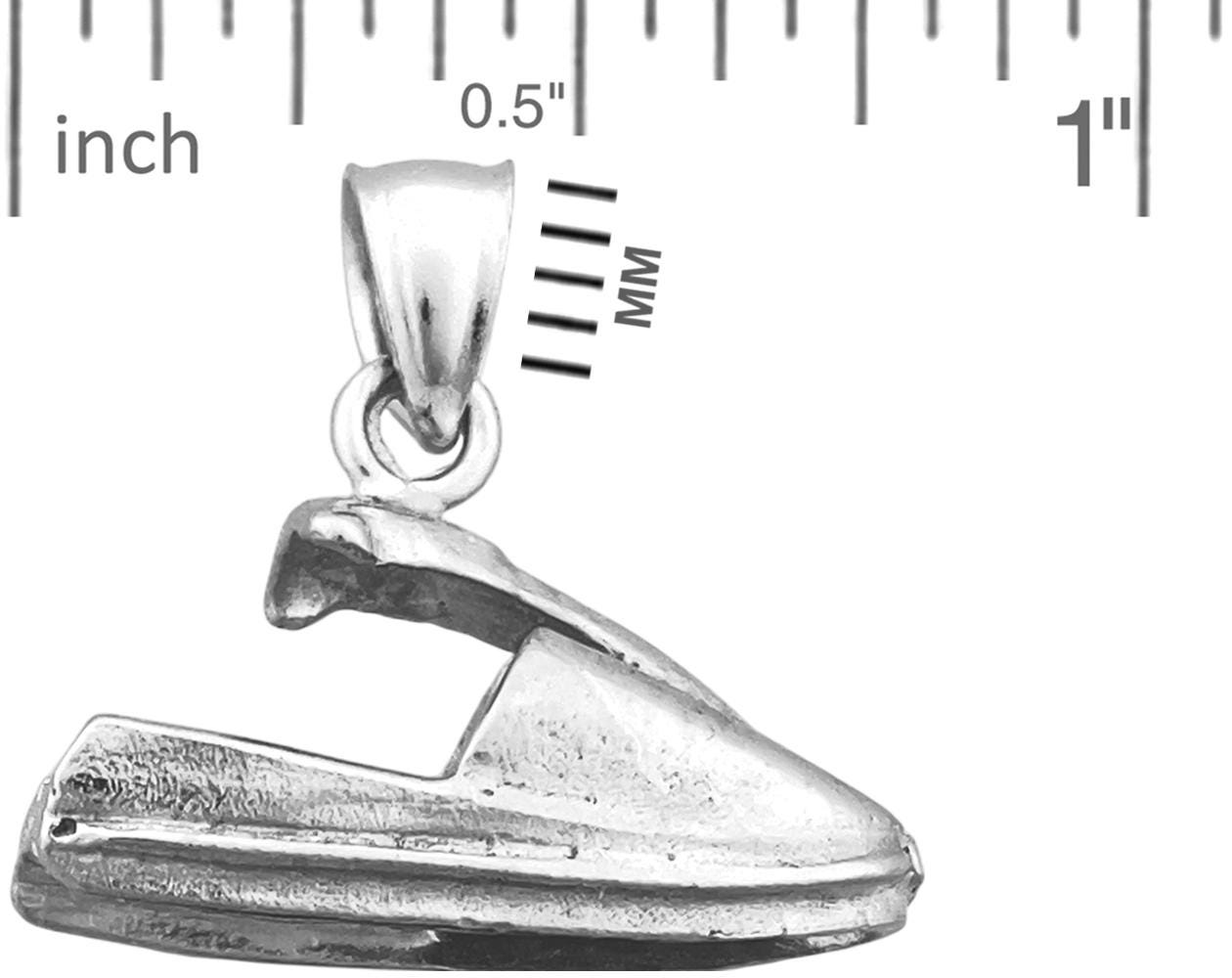 925 Sterling Silver 3D Jet Ski Charm - Rhodium Plated, Tarnish-Free, 1 Gram, Made In USA - View #9