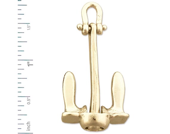 Ciondolo Ancora Oro Giallo 18kt con Corda 2.4cm | IP708344