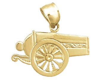 14K Gold 20MM Cannon Charm
