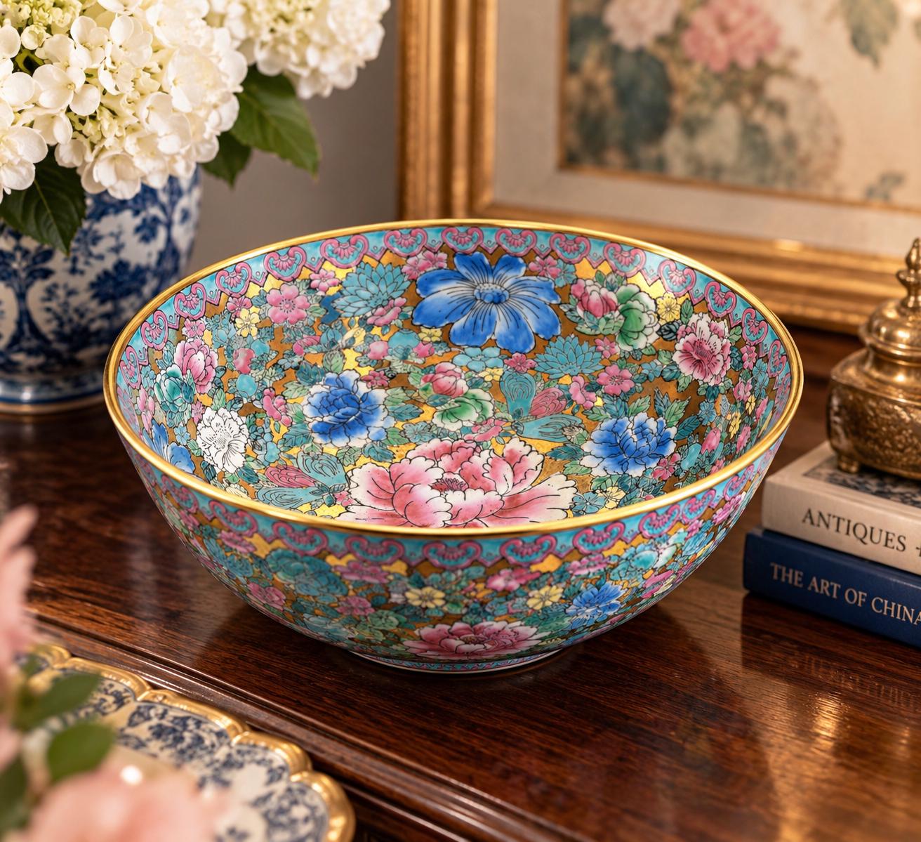 Vintage Chinese Porcelain Bowl - Etsy