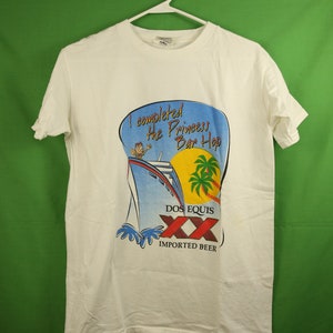 Camiseta Dos Equis Cerveja Vintage Anos 90 Princesa Cruise Pequena Suma Tag/Lager Cerveza Corona Bar Hop