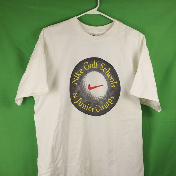 Vintage 90s Nike Golf Schools & Junior Camps T-Shirt White Large Made in Mexico White Tag / PGA Summer Camp
