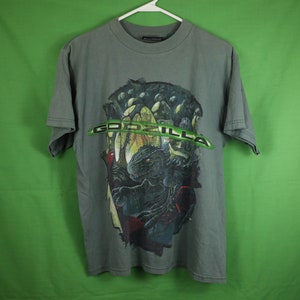 Vintage 90s Godzilla Movie Promo T-shirt Medium/large Fit Green