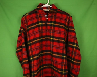 Vintage 50s/60s Kolesport Plaid Wool Pullover Jacket / Pendleton Woolrich Hunting Hunter Lumberjack