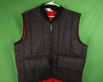 Vintage 70s/80s Dacron Hollofil 808 Winter Vest Polyester Lightweight Brown Made in USA EUC
