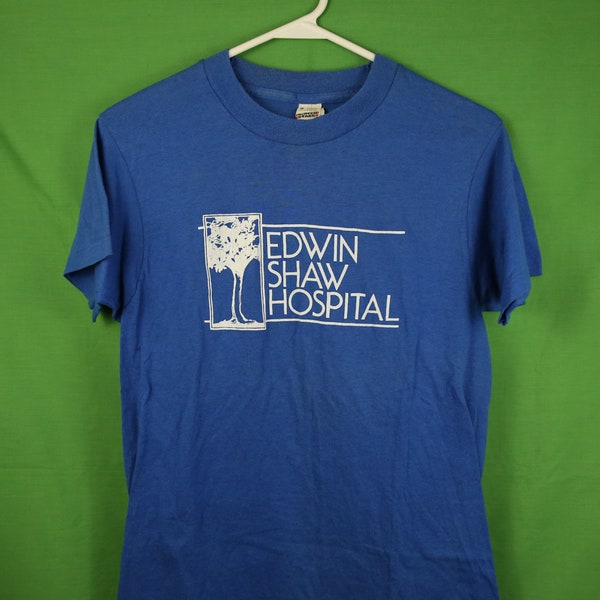 Vintage 80s Edwin Shaw Hospital T-Shirt Screen Stars Best Small Made in USA Single Stitch / Akron Ohio Cleveland Clinic Haunted Sanitarium