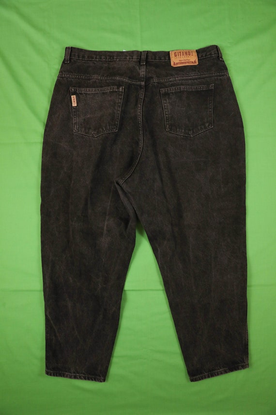 Vintage 90s Gitano Black Jeans Relaxed Tapered 24… - image 9