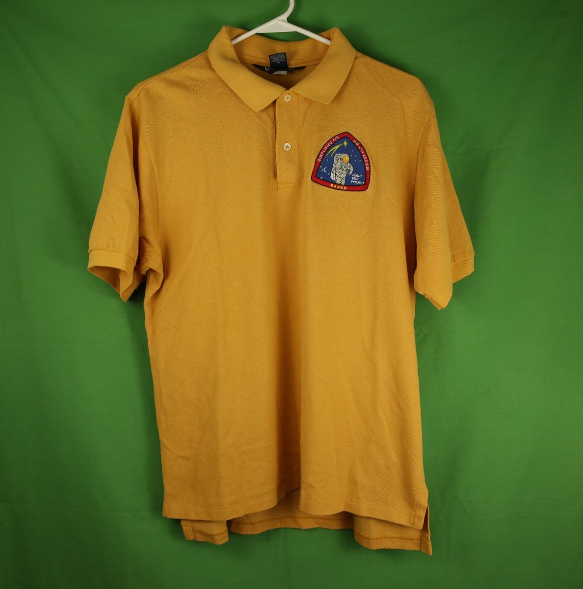 Kleding Herenkleding Overhemden & T-shirts Polos Vintage INDIA KATOEN POLO Shirt Heren Maat 2X xxl tot 3X Korte Mouw Oranje Wit 100 Procent India Katoen Golf Casual Prep Athlete School 
