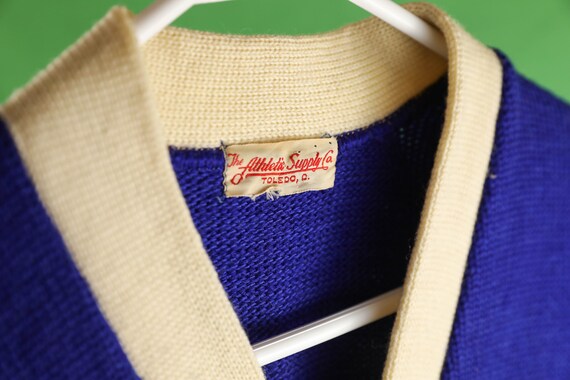 Vintage 60s/60s Athletic Supply Co Wool Cardigan … - image 3