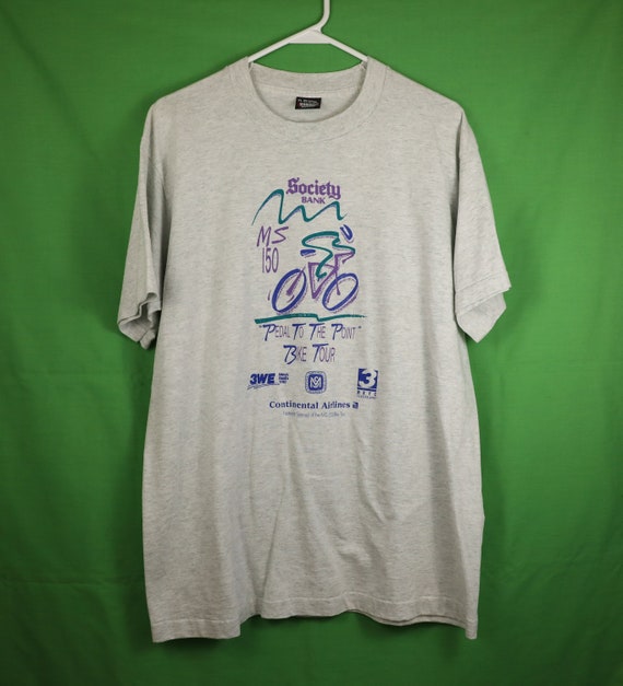 Vintage 80s Cleveland Cycling Marathon T-Shirt Scr