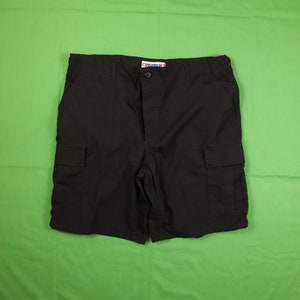 Vintage Y2K Propper Cargo Shorts Large Black Ripstop 37 Waist Army Military