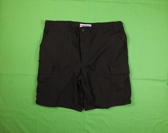 Vintage Y2K Propper Cargo Shorts Grote Zwarte Ripstop 37 Taille Leger Militair