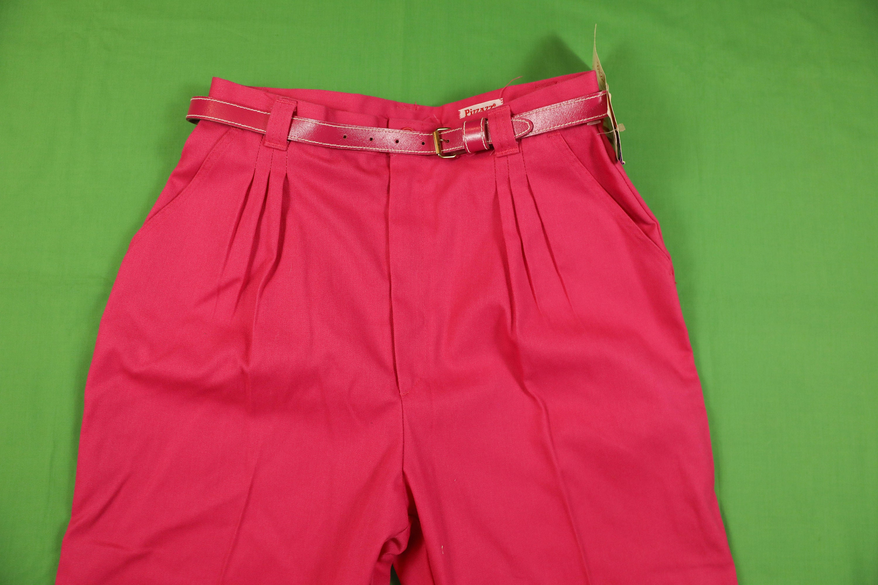 Vtg Deadstock Pink Chino Work Pants Pizzazz Petite Size 10 Vtg Deadstock Pink Chino Work Pants Pizzazz Petite Size 10