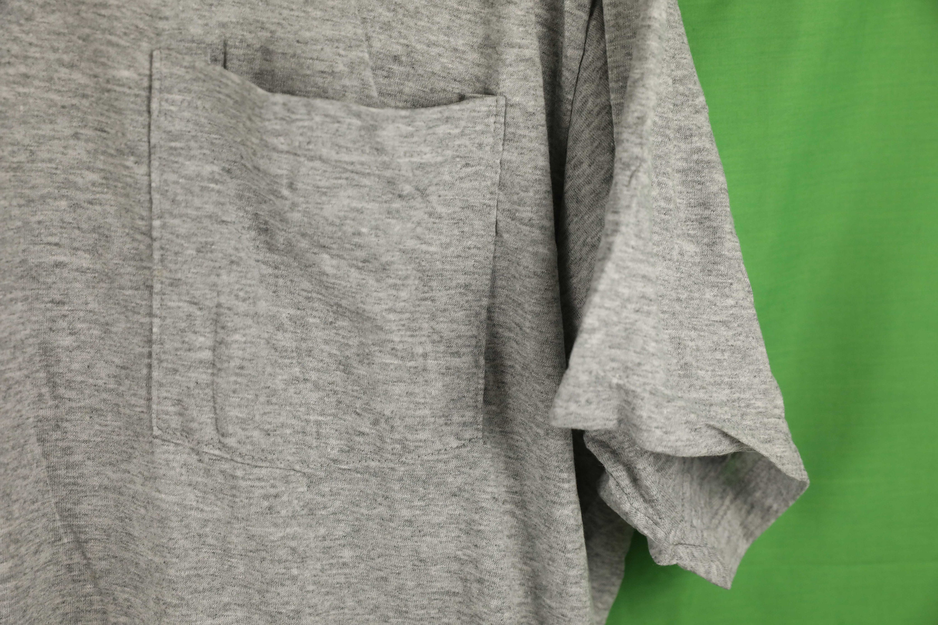 Vintage 90s Fruit of the Loom Golden Blend Pocket T-shirt Gray XL