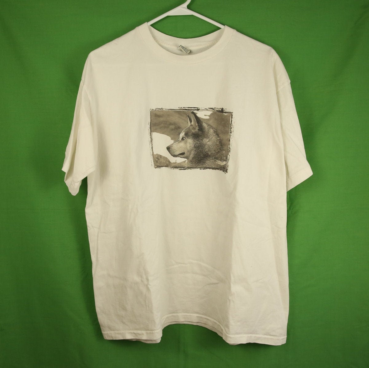 Vintage 90s GAP T shirt Husky Photo Large Made in USA Single