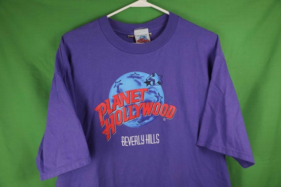 Vintage 90s Planet Hollywood T-Shirt Beverly Hill… - image 2