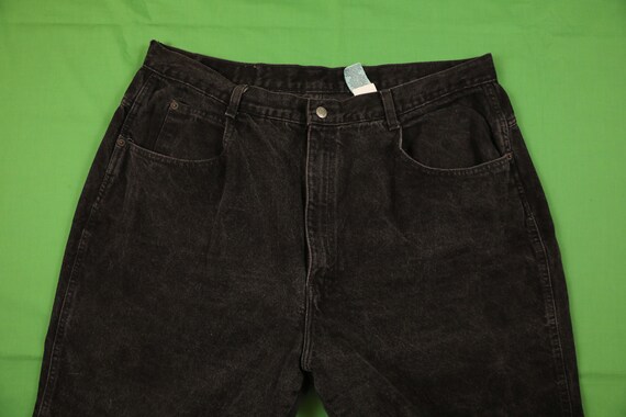Vintage 90s Gitano Black Jeans Relaxed Tapered 24… - image 3