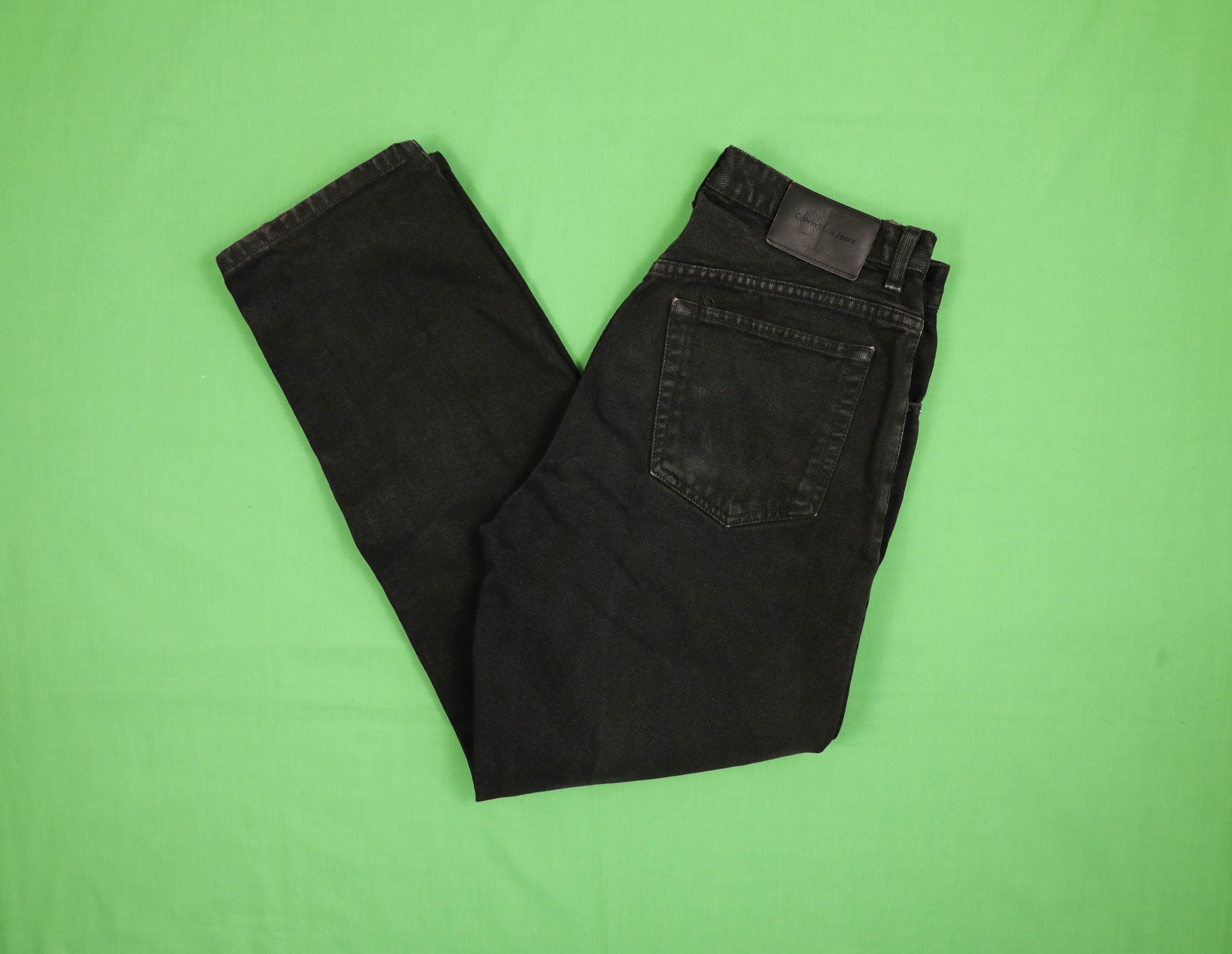Vintage 90s Calvin Klein Jeans Easy Fit Black Denim 32 Actual 