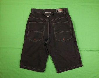 Vintage Y2K Kik Wear K Dub Shorts Black Size 31 Rave Pants