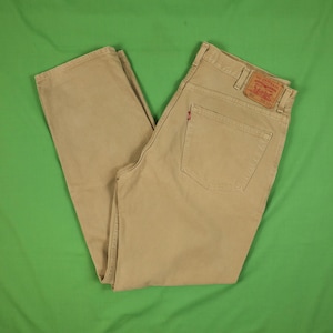 Pantalones vaqueros Levi&#39;s 550 de corte relajado vintage de los años 90, color tostado, 38 x 34, fabricados en EE. UU.