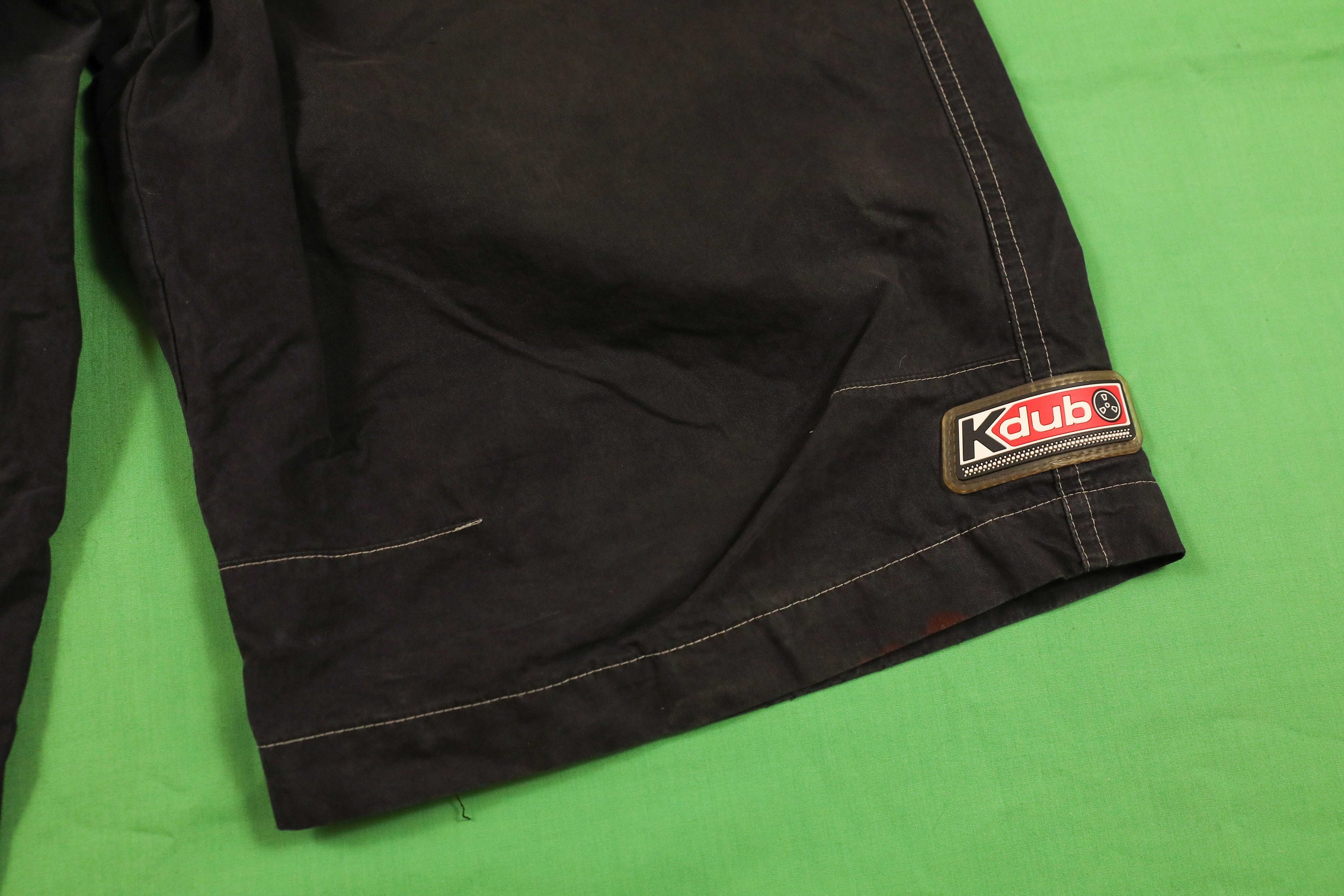 Vintage Y2K Kik Wear K Dub Shorts Black Size 31 Rave Pants