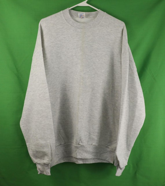 Vintage 80s/90s Jerzees Crewneck Sweatshirt XL Gray NOS With Flaws 