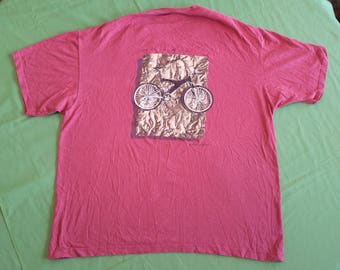 Vintage 1990s Trek Bikes T-Shirt XL Made in USA / BMX Mountain Bikes Anvil Earth Collection Diamondback