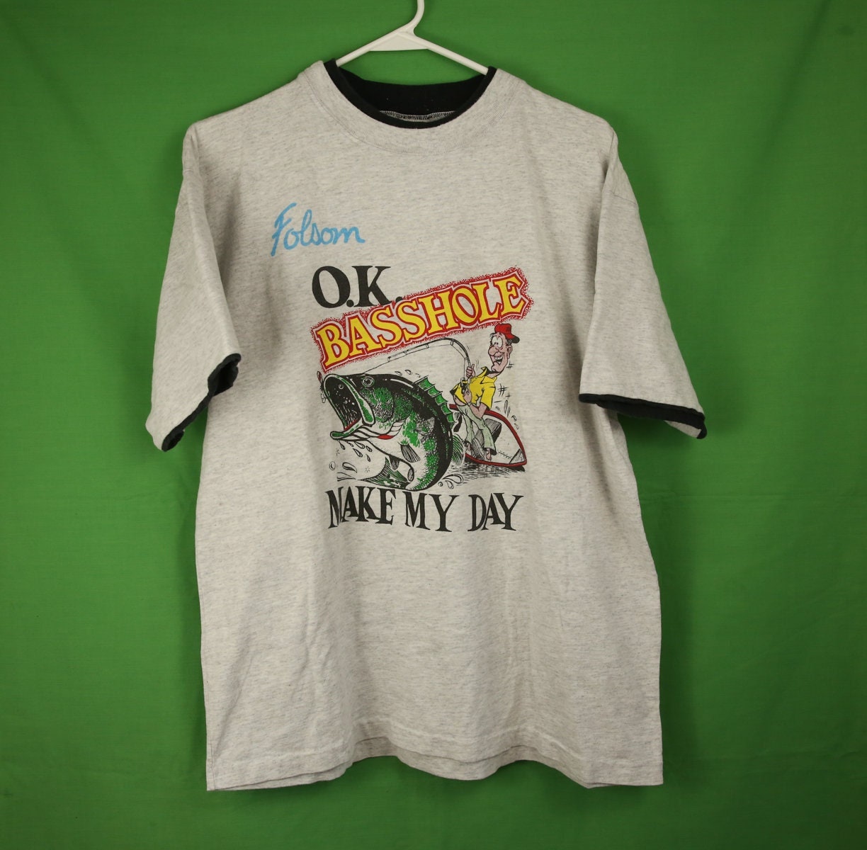 80s 90s Fishing T Shirt Vintage NOS New Single Stitch Fish Tee so Man  Bass so Little Time Mens XL Wildlife Nature Outdoor Artist Art NICE -   Canada