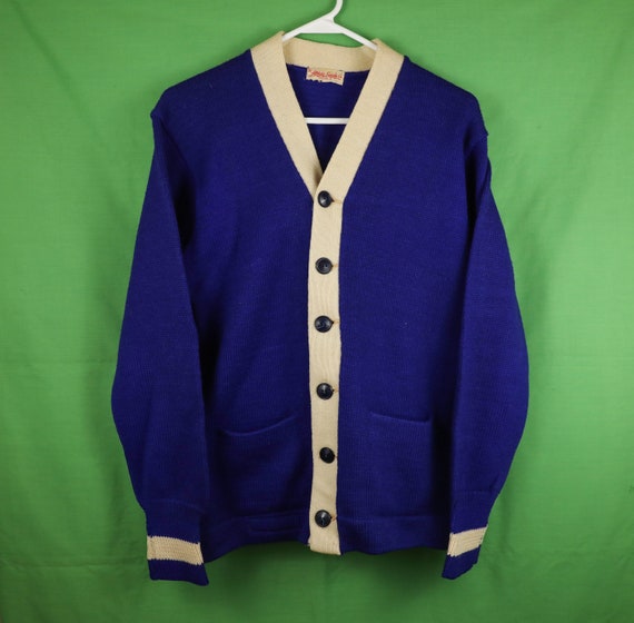 Vintage 60s/60s Athletic Supply Co Wool Cardigan … - image 1