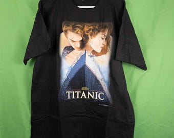 Vintage 1998 Titanic Promo T-Shirt XL Single Stitch Black / James Cameron Paramount Pictures