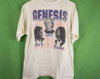 Vintage 90s Genesis We Can't Dance T-Shirt Single Stitch White XL 1991 / 1992 Phil Collins Peter Gabriel Rare