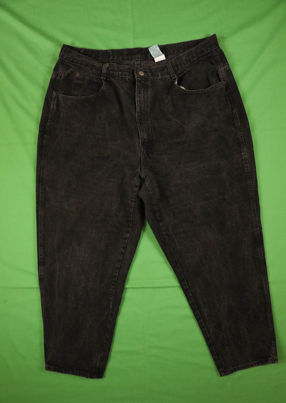 Vintage 90s Gitano Black Jeans Relaxed Tapered 24… - image 6