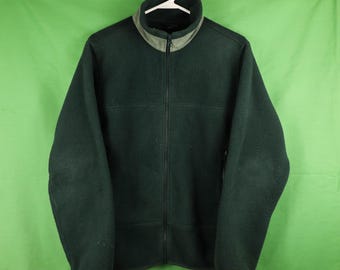 Vintage 90s Lands' End Fleece Lined Nylon Squall Jacket - Size L