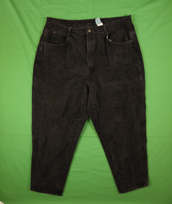 Vintage 90s Gitano Black Jeans Relaxed Tapered 24… - image 10