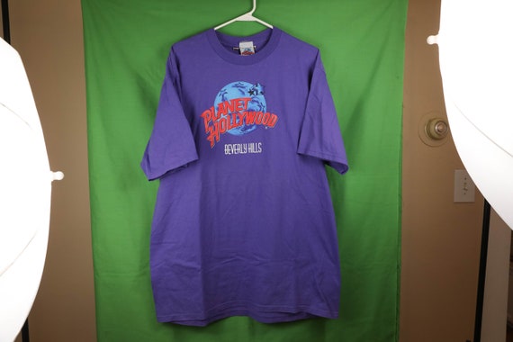 Vintage 90s Planet Hollywood T-Shirt Beverly Hill… - image 3