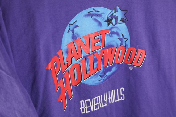 Vintage 90s Planet Hollywood T-Shirt Beverly Hill… - image 4