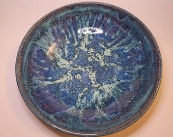 Beautiful Handthrown Ceramic Serving Bowl Platter Fruit Bowl 11" Diameter Large XL