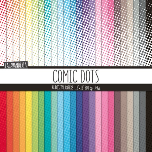 Superhero Scrapbook Paper 12x12 Comic Book Digital - Etsy