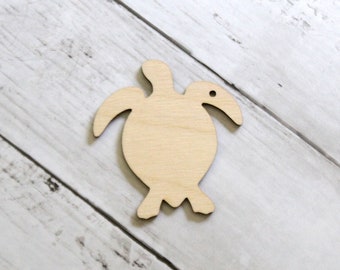 Sea Turtle Cutout, Wooden, Honu, Sea Turtle Ornament Blank, Wooden ornament, paint, unfinished, 3&quot; ornament, tropical ornament