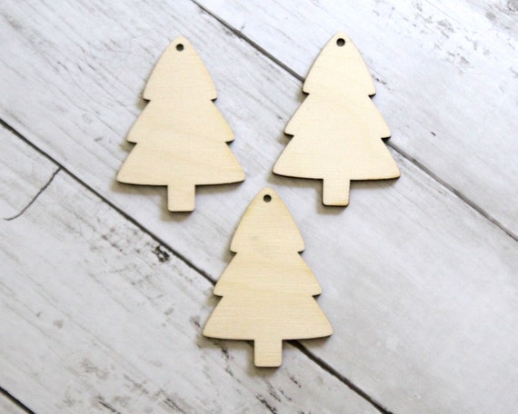 Christmas Tree Cutout, Wooden, Christmas Tree Ornament Blank, Wooden  Ornament, Paint, Unfinished, 3 Ornament, DIY Christmas Ornament - Etsy