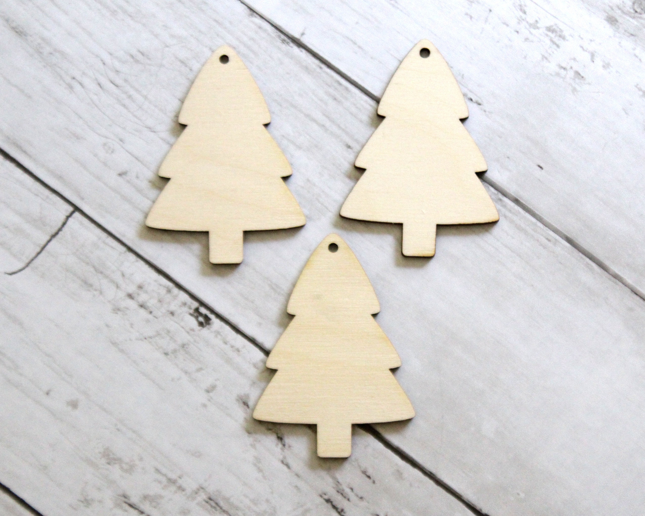 Wooden Christmas Ornaments Paint Diy Blank Wood Ornaments - Temu